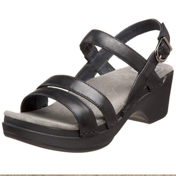 Dansko Shoes - Dansko Surraya black comfort sling ankle strap sandals